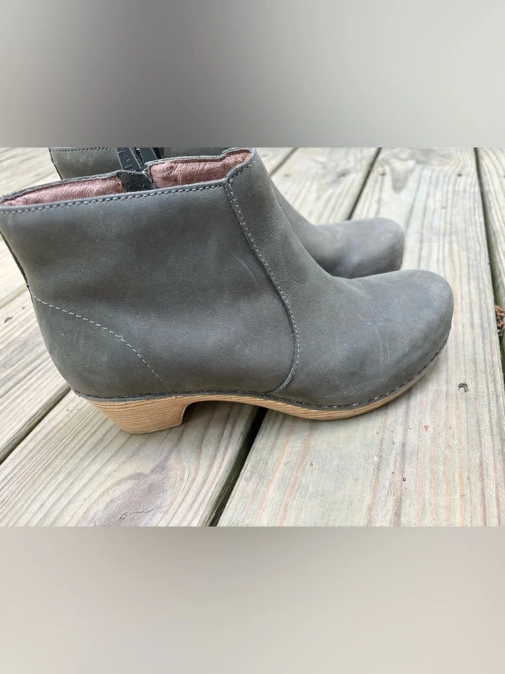 Dansko Olive Suede Maria Ankle Bootie 6.5